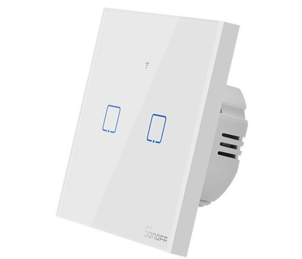 Sonoff Dotykowy włącznik światła WiFi T0 EU TX 2-kanałowy - 689514 - zdjęcie 2